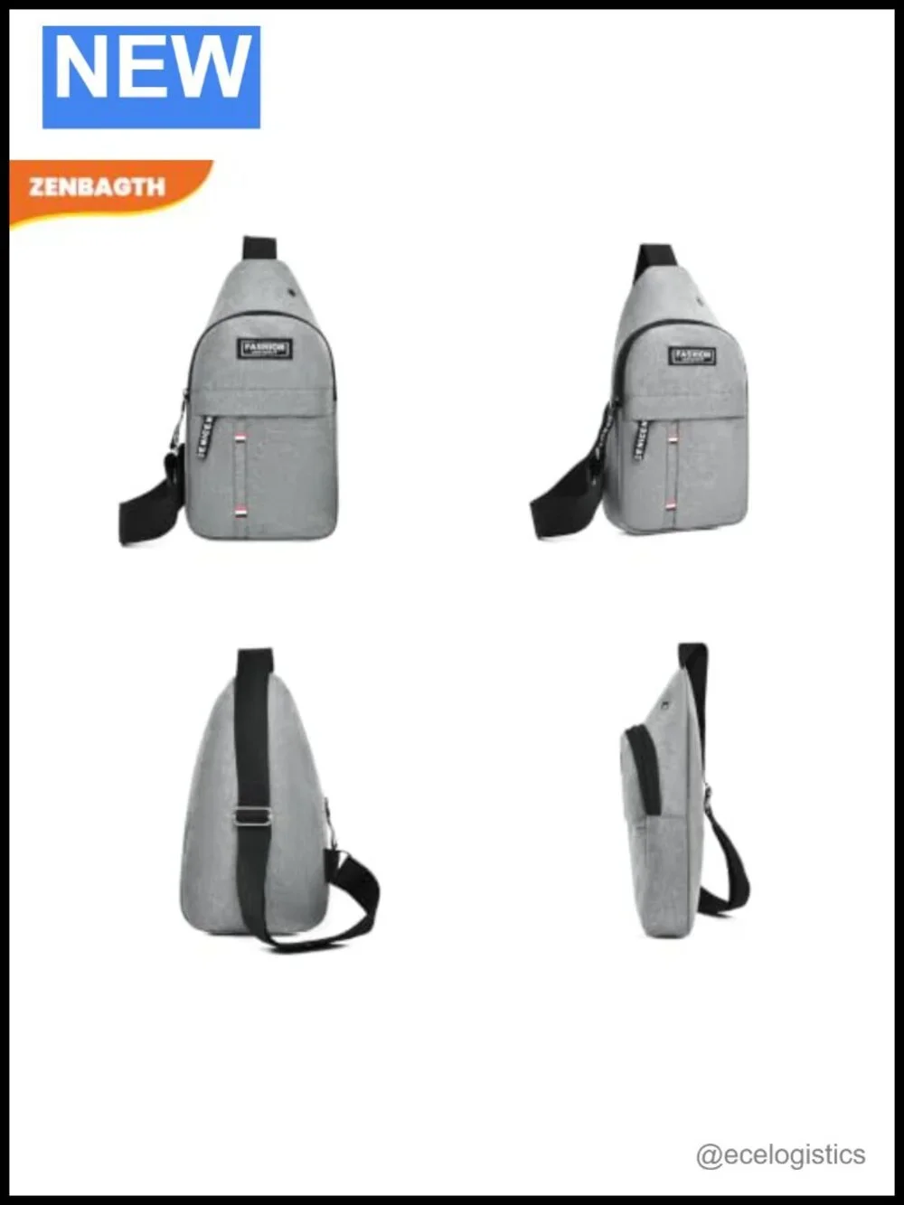 Compact Nylon Sling Bag Cross Body Chest Bag for Travel Hiking